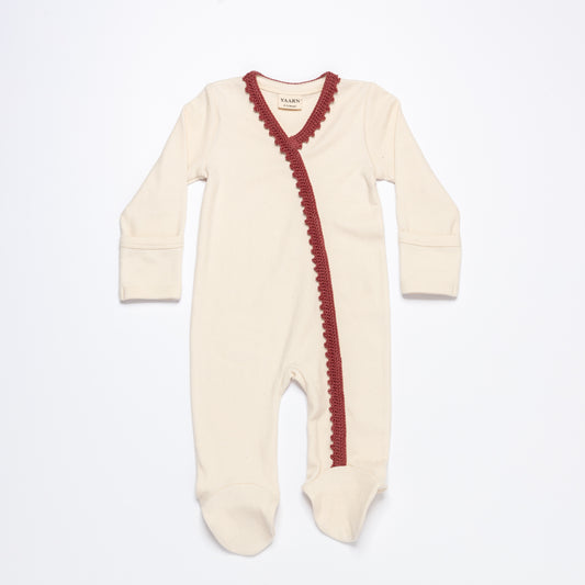 Footie Babygrow QUINCY - Dusty Rose