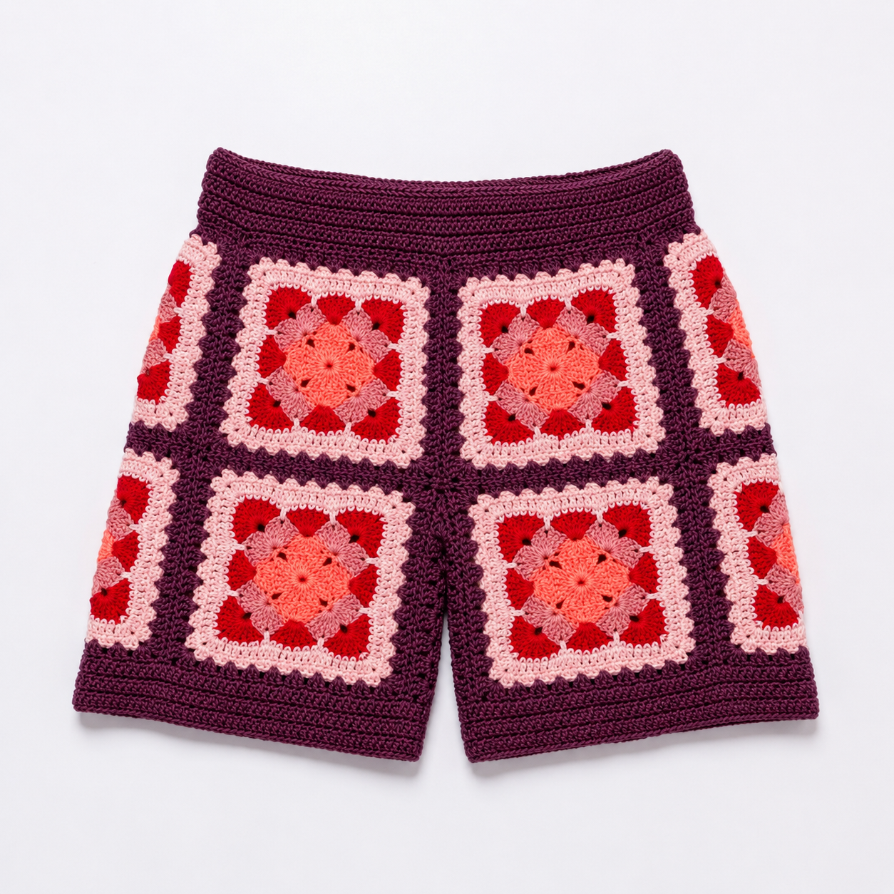 Shorts SOL - Açai/Light Pink - YAARN X MEADOW COLLAB