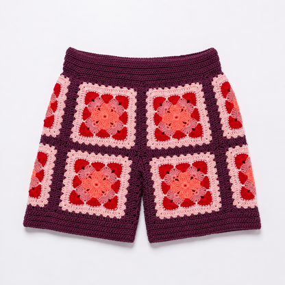 Shorts SOL - Açai/Light Pink - YAARN X MEADOW COLLAB