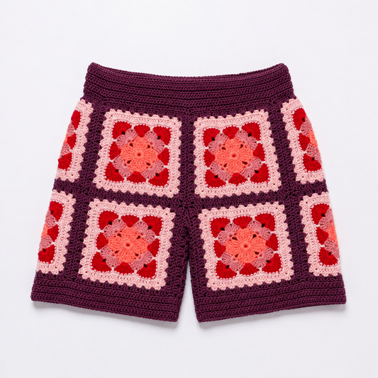 Shorts SOL - Açai/Light Pink - YAARN X MEADOW COLLAB
