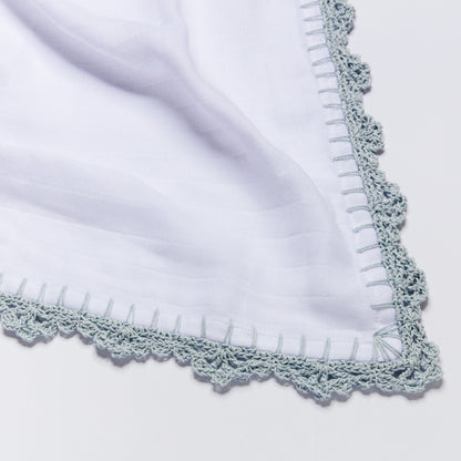 Muslin Swaddle with Wide Border - Sky