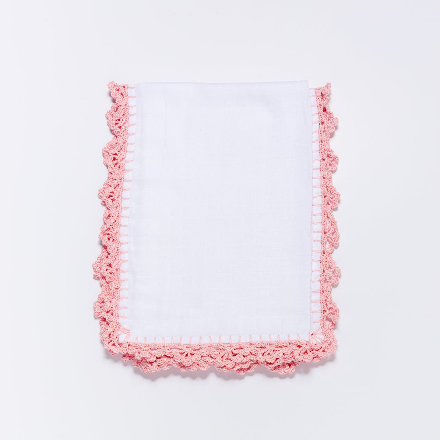 Muslin Swaddle with Wide Border - Cotton Candy