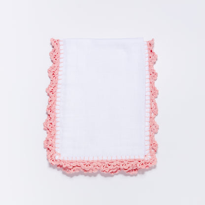 Muslin Swaddle with Wide Border - Cotton Candy