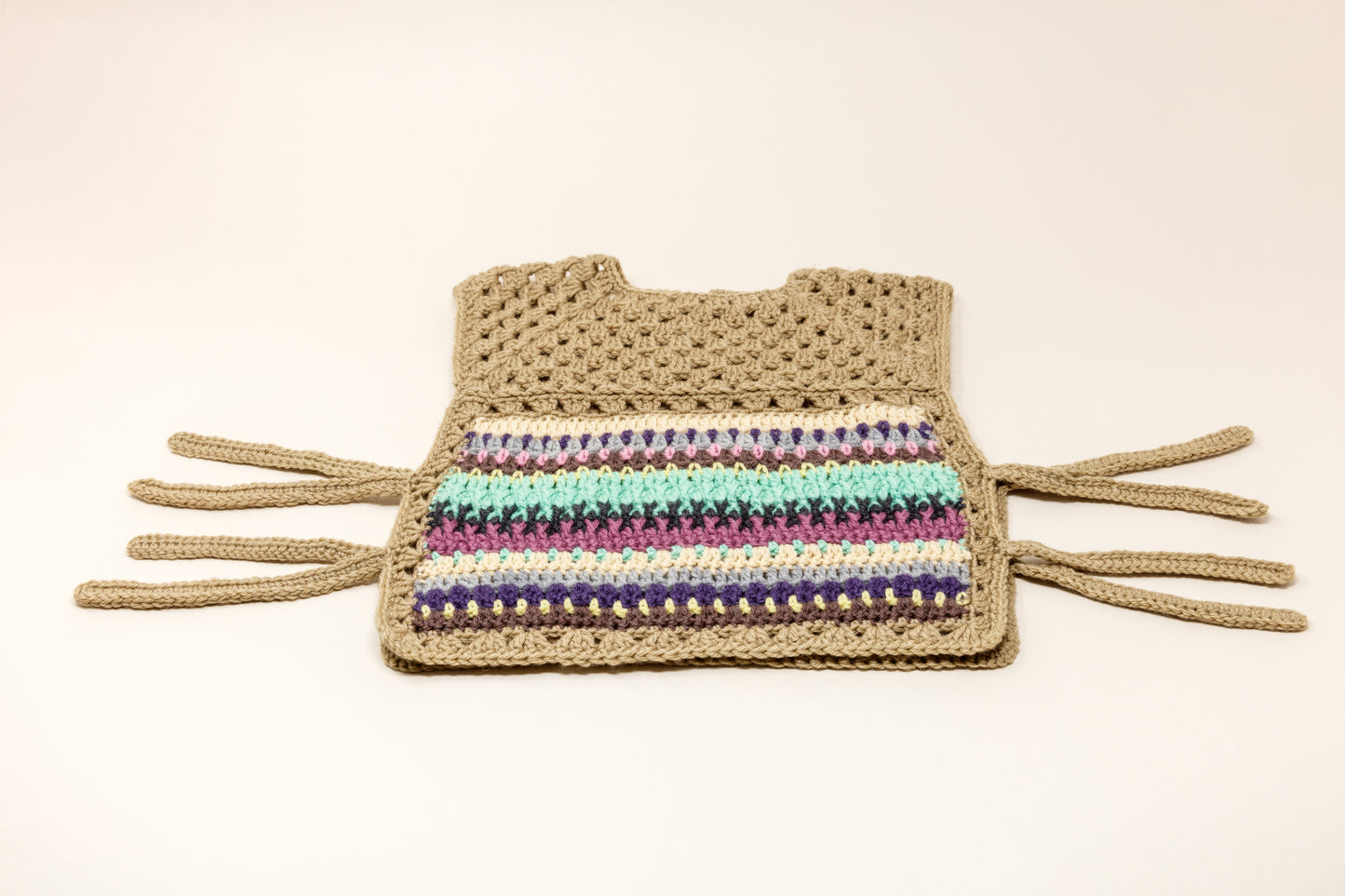 Woolen Vest ROWAN - Multi Stripe