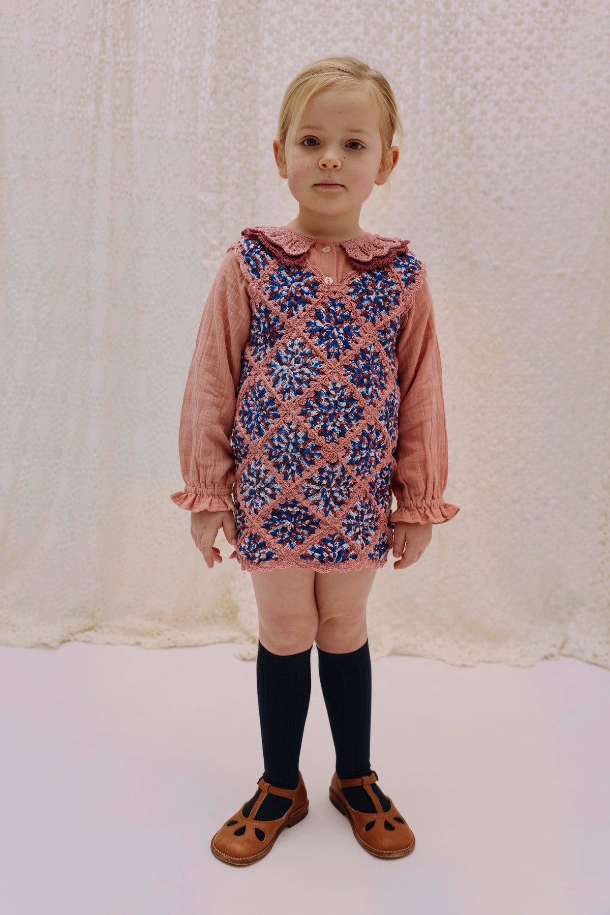 Granny Square Dress ANNA - Harvest