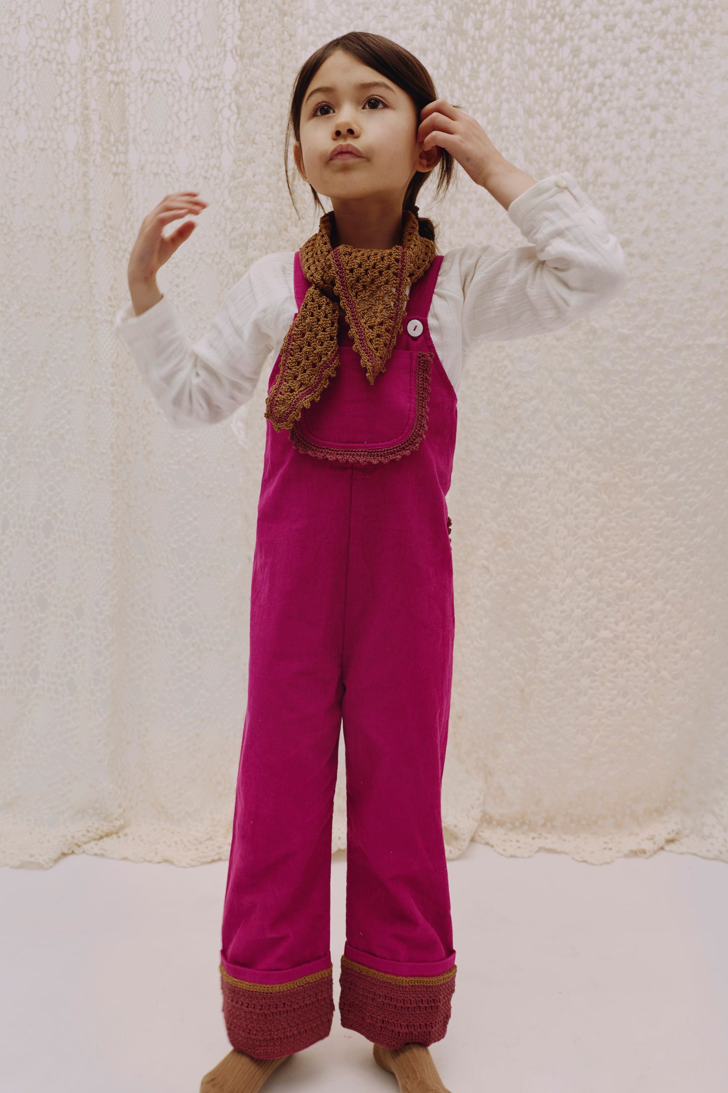 Dungarees NIKO - Raspberry