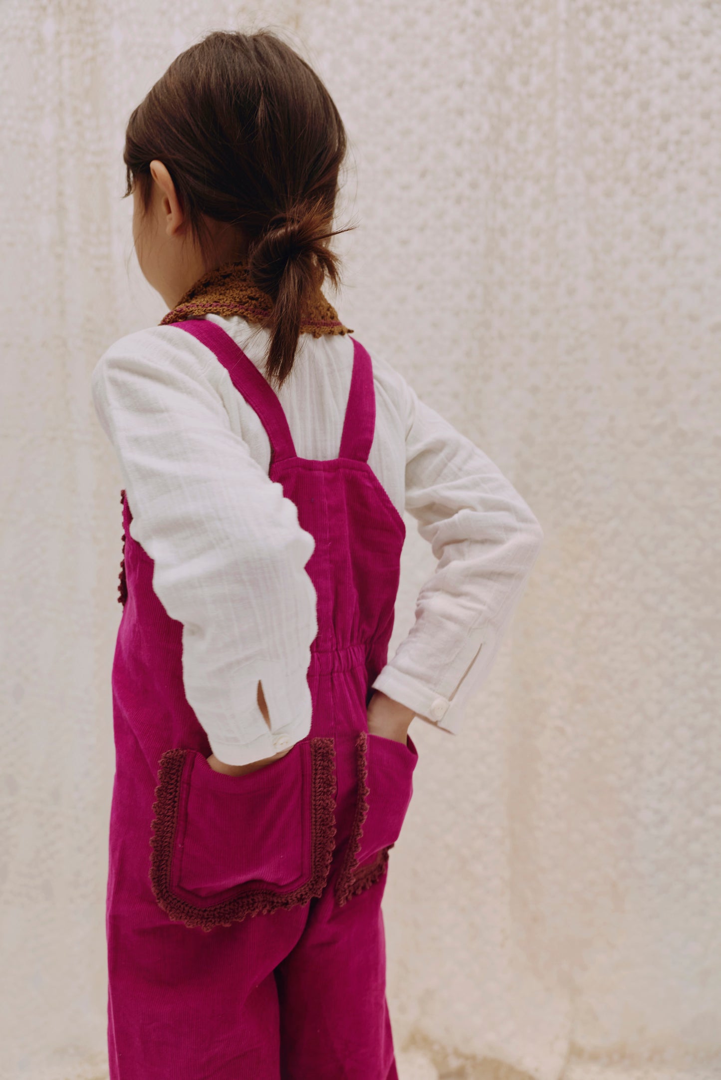 Dungarees NIKO - Raspberry