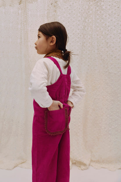 Dungarees NIKO - Raspberry