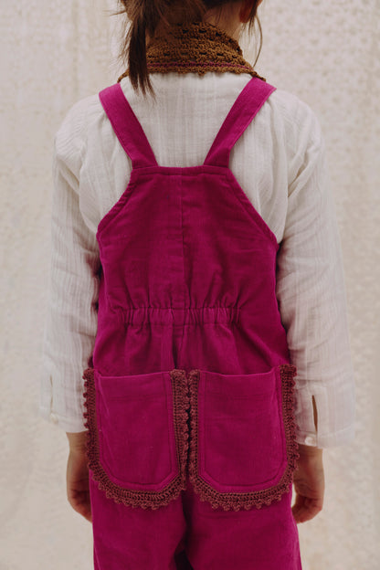 Dungarees NIKO - Raspberry