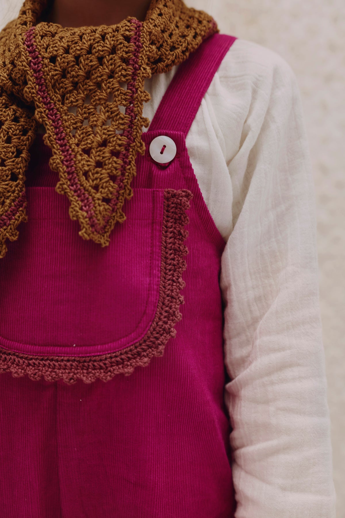 Dungarees NIKO - Raspberry