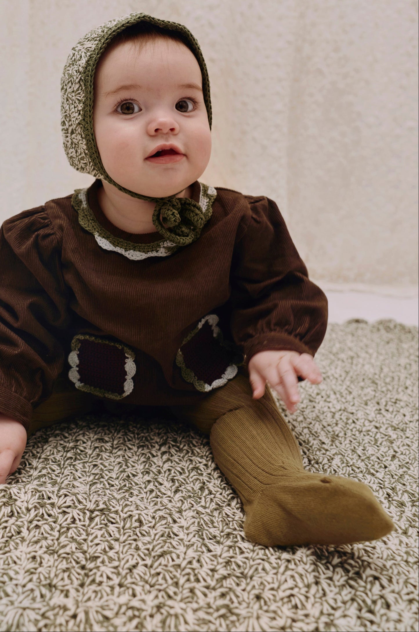 Cotton Heirloom Blanket - Double Cotton Khaki