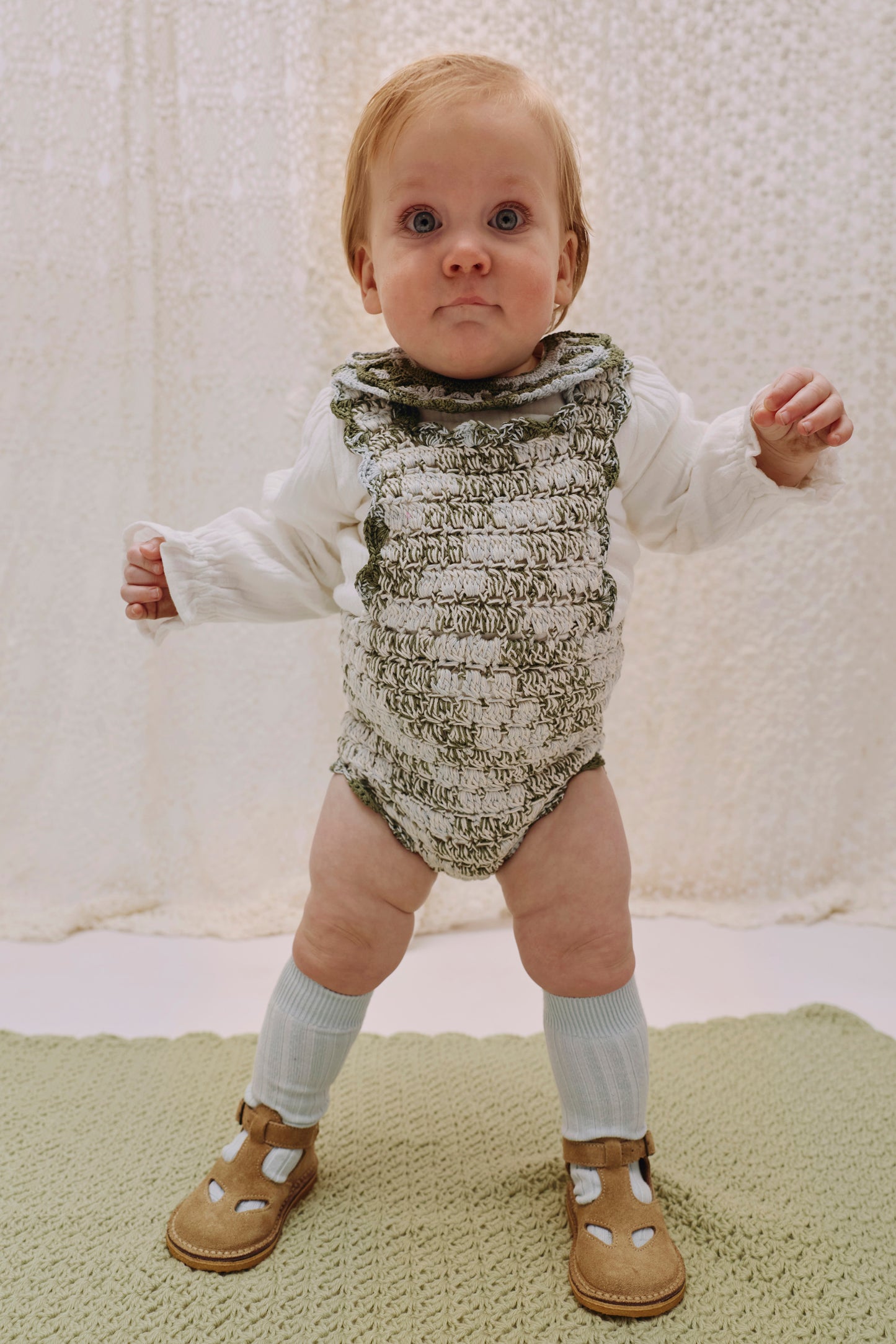 Suspender Shorts HILDA - Double Cotton Frost