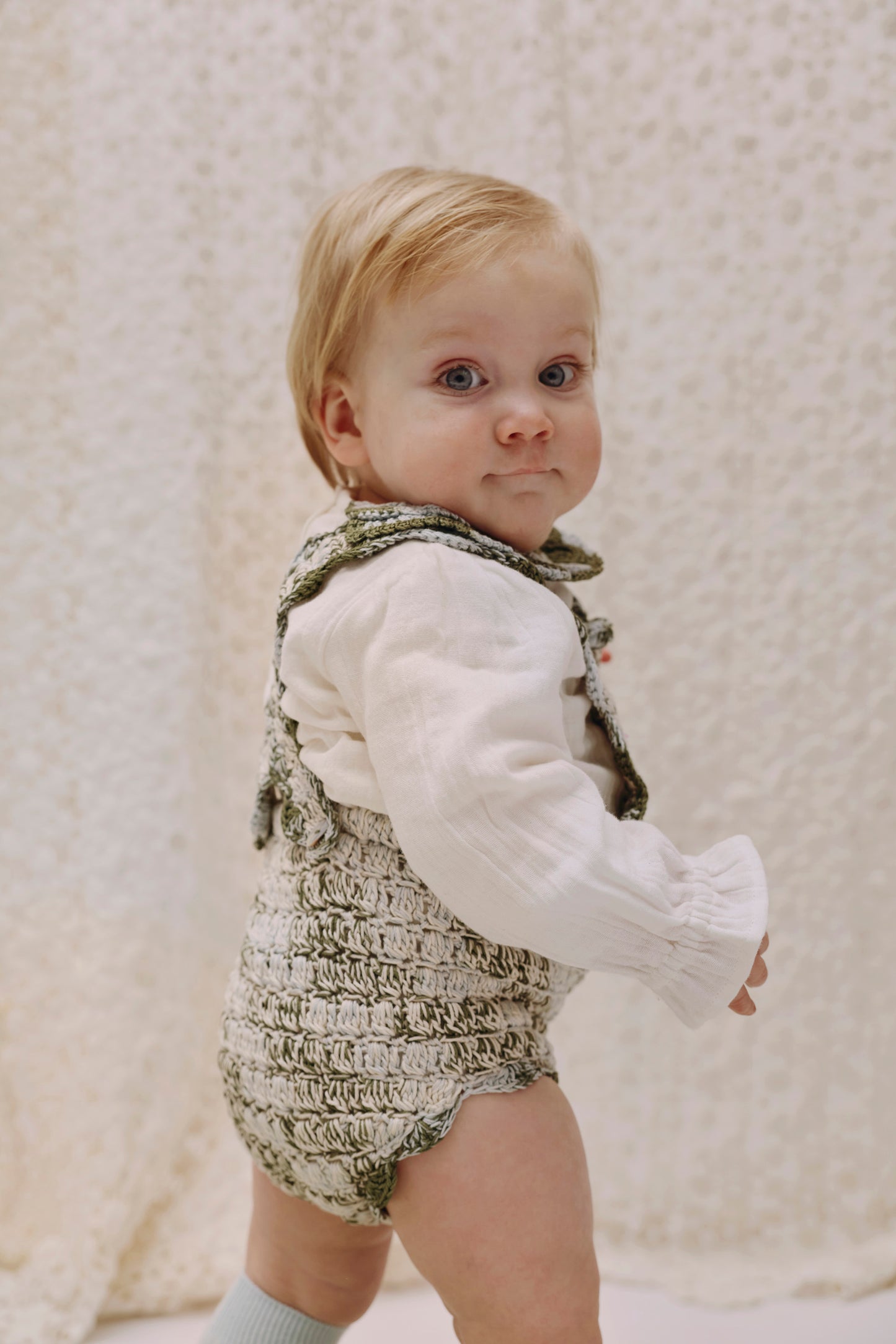 Suspender Shorts HILDA - Double Cotton Frost