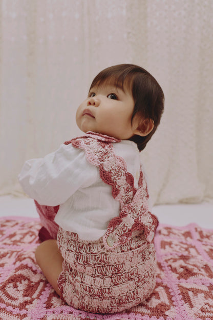 Suspender Shorts HILDA - Double Cotton Rosette