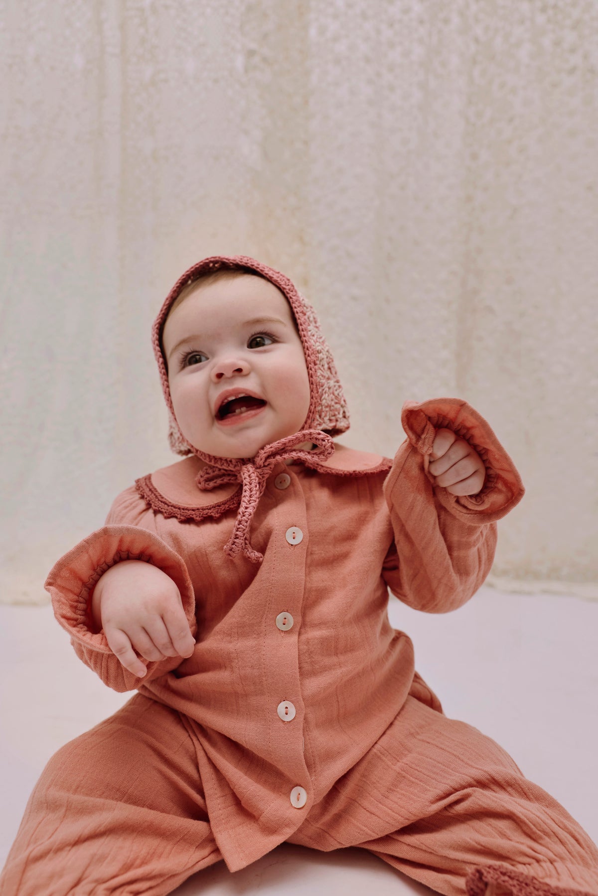 Bonnet EVA - Double Cotton Blush